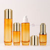 Luxury Electroplated Silver Cap Glass Skincare Packaging Set