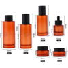 Matte Spray Coated Travel Skincare Glass Bottle Set