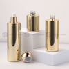 Luxury Electroplated Gold Cosmetic Glass Packaging Set