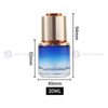 Gradient Blue Glass Dropper Serum Bottle (30ml Thick Bottom & Custom)
