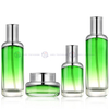 Luxury Silver Electroplated Round-Shoulder Glass Skincare Packaging Set