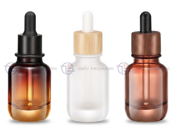 Gradient Blue Glass Dropper Serum Bottle