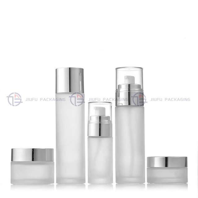 Luxury Frosted Glass Cosmetic Packaging Set
