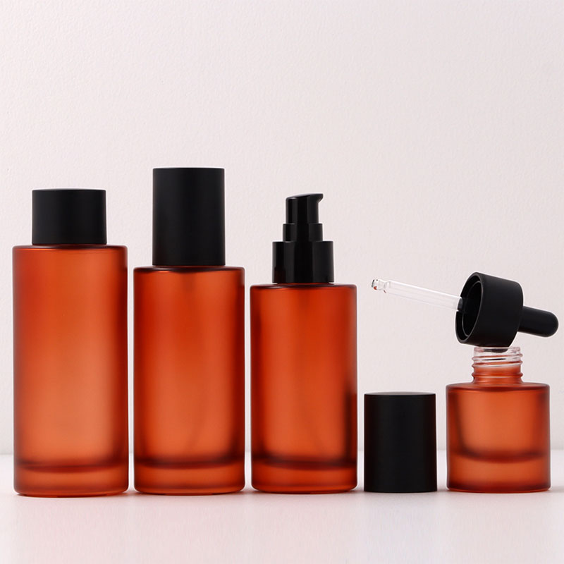 Premium Cosmetic Glass Packaging Travel Set