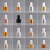 Frosted Clear Flat Shoulder Glass Dropper Bottle