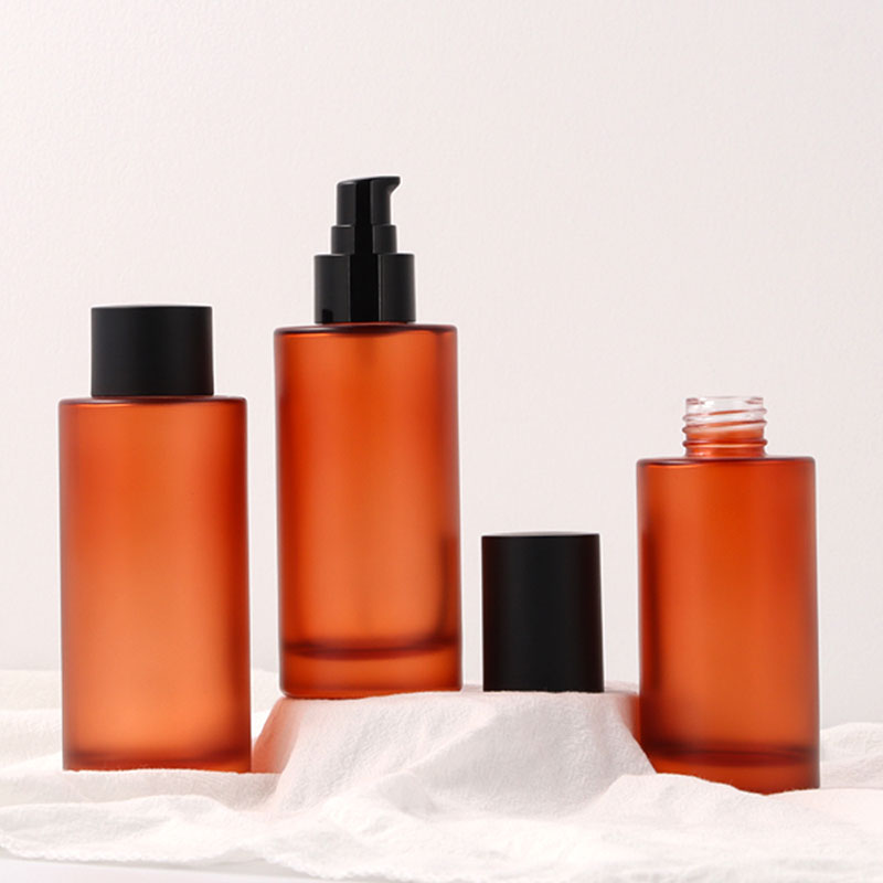 Custom Spray Coated Cosmetic Glass Bottles