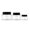 Cosmetic Glass Cream Jars & Skincare Bottle Set (Clear & Amber)