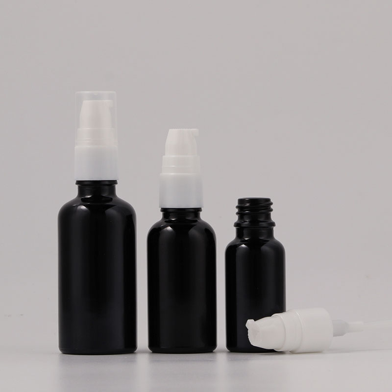 Premium Cosmetic-Grade Black Glass Bottles