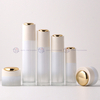 Luxury Platinum White Glass Skincare Packaging Set