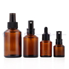 Cosmetic Glass Cream Jars & Skincare Bottle Set (Clear & Amber)