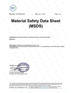 MSDS&nbsp;Certificate