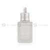 Frosted Clear Flat Shoulder Glass Dropper Bottle