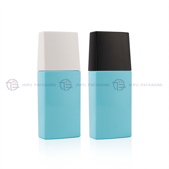 30ml Solid Blue Lotion Pump Serum Bottle